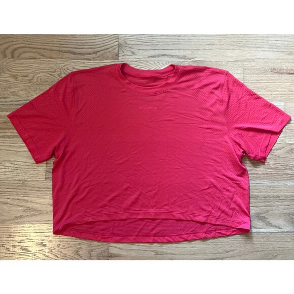 Lululemon Cropped Cates T-shirt Red XL - Picture 1 of 5